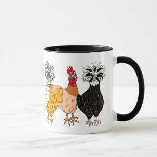 Funny Chickens Coffee Mok