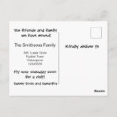 Funny chickens we hebben de adreswijziging verplaa briefkaart (Achterkant)