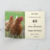 Funny Chicks Verjaardag Wenskaart Kaart (Binnen)