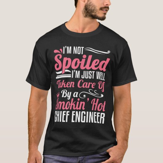 Funny Chief Engineer Wife Girlfriend Maritime Vale T-shirt (Voorkant)
