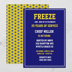 Funny Chief of Police Retirement Invitation Kaart