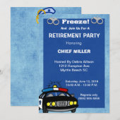 Funny Chief of Police Retirement Invitation Kaart (Voorkant / Achterkant)