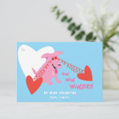 Funny Chien Classroom Valentine Cartes (Debout devant)