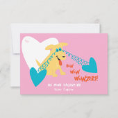 Funny Chien Classroom Valentine Cartes (Devant)