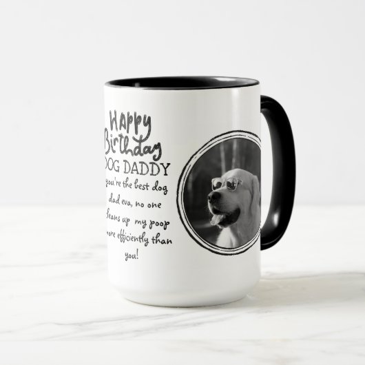 FUNNY CHIEN DAD Citation PHOTO MUG (Devant droit)