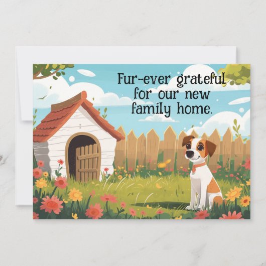 Funny Chien Faire-part de déplacement (Devant)