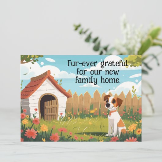 Funny Chien Faire-part de déplacement (Debout devant)