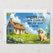 Funny Chien New Home Moving Faire-part (Devant)
