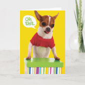 Funny Chihuahu Dog met Lisp Belated Birthday Kaart (Voorkant)