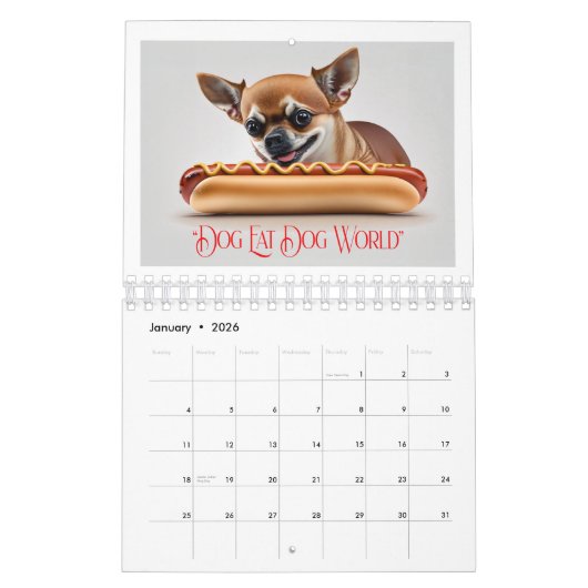 Funny Chihuahua 2025 Catchphrases Calendrier mural (Jan 2026)