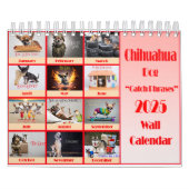 Funny Chihuahua 2025 Catchphrases Calendrier mural (Protection)