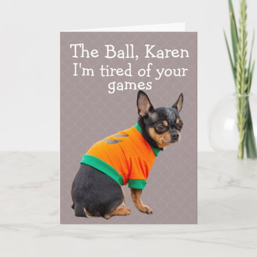 Funny Chihuahua carte d'anniversaire pour chien (Devant)