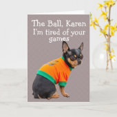 Funny Chihuahua carte d'anniversaire pour chien (Fleur jaune)