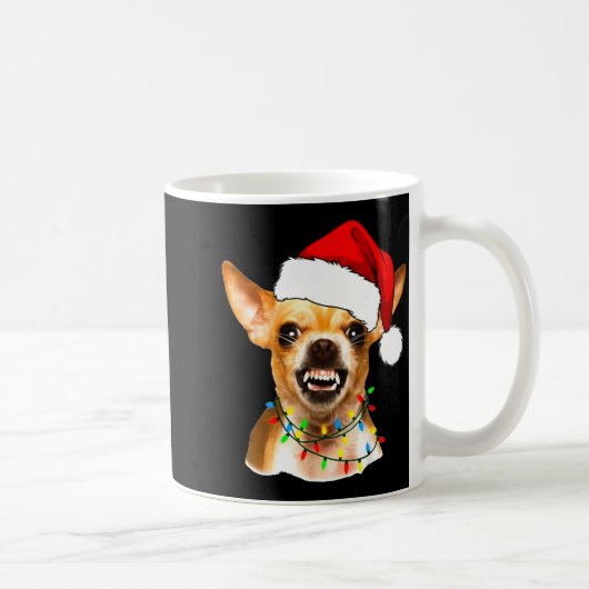 Funny Chihuahua Christmas Shirt For Dog Lovers Wom Koffiemok (Rechts)