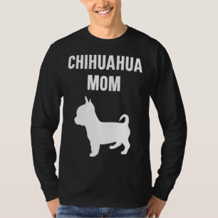 Funny Chihuahua mama met een wit silhouet van een T-shirt