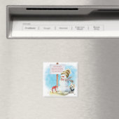 Funny Chihuahua Snowman Magnet Magneet (Insitu (Vaatwasser))