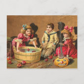 Funny Children Bobbing for Apples op party Briefkaart (Voorkant)