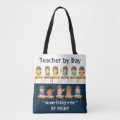 Funny Children Polka Dots Teacher Canvas tas (Voorkant)