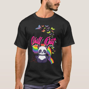 Funny Chill Out Cute Panda Meditate Gra T-shirt