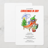 Funny Chilli Christmas in July Summer Pool Party Kaart (Voorkant / Achterkant)