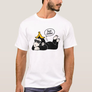 Funny Chillin Gorilla Heren T-Shirt - Banaan Humor