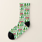 Funny Chillin met Gnomies St Patricks Day Unisex Sokken (Links - buitenkant)