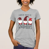 Funny Chillin' met mijn Gnomen-kerstgeweer | T-shirt (Voorkant)