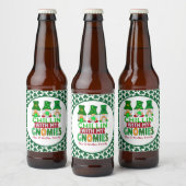 Funny Chillin met mijn Gnomies St Patricks Day Bier Etiket (Flessen)