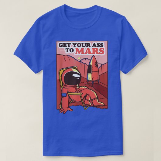 Funny Chilling op Mars Meme T-shirt (Design voorkant)