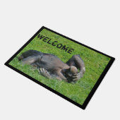 Funny Chimpansee - Welkomstwoord Deurmat (Schuin)