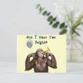 Funny Chimpanzee Over the Hill Birthday Briefkaart (Staand voorkant)