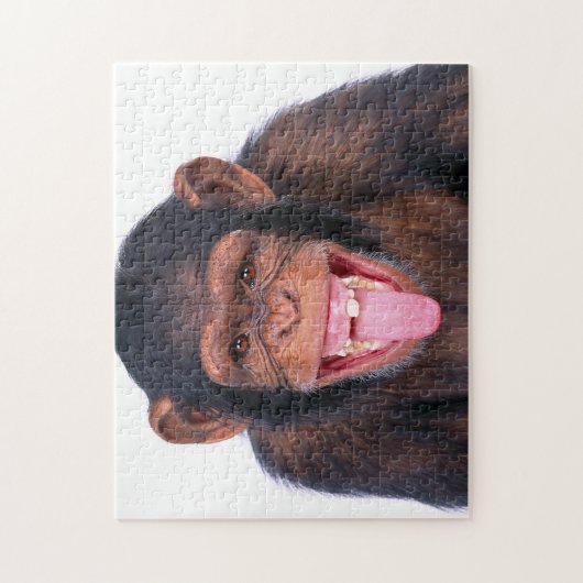 Funny Chimpanzee Portrait, Jigzaag Puzzle Legpuzzel (Verticaal)