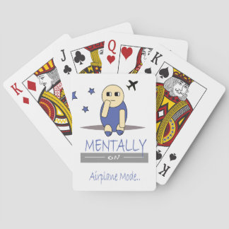 Funny Chimy Mentally on Airplane Mode Playing Card Pokerkaarten