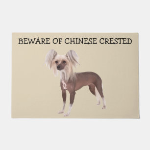 Funny Chinese Crested Hondenras House Deurmat