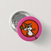 FUNNY CHIPMUNK ROUND BUTTON (Voorkant /achterkant)