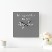 Funny chiropractor it's a good day to get adjusted vierkante klok (Huis)
