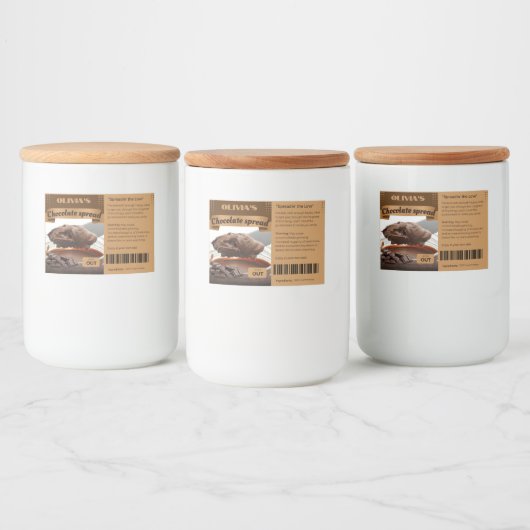 FUNNY Chocoholica noemden Chocolate Spread Labels Voedselcontainer Etiket (Flessen)