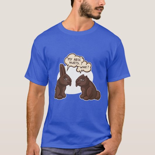Funny chocola Bunny T-shirt (Voorkant)