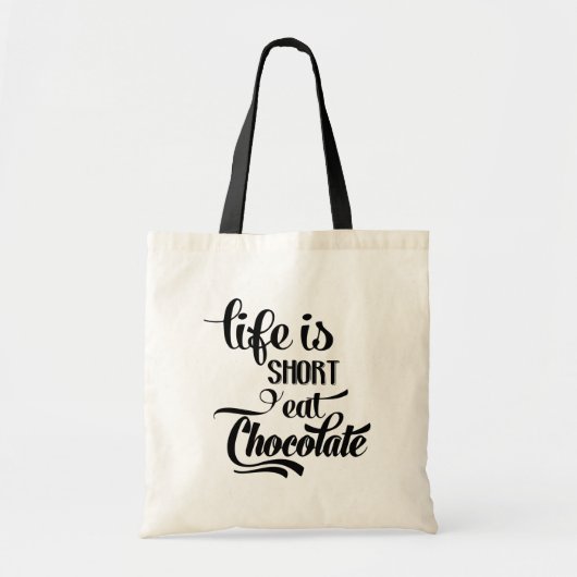 Funny Chocolate Addicate Eat Chocolate Lover Tote Bag (Voorkant)