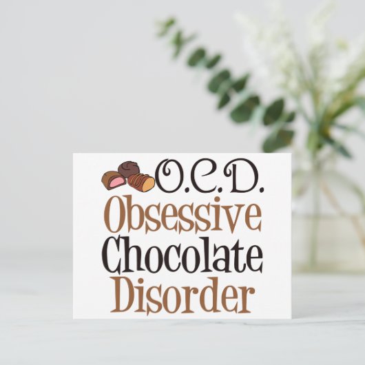 Funny Chocolate Briefkaart (Staand voorkant)