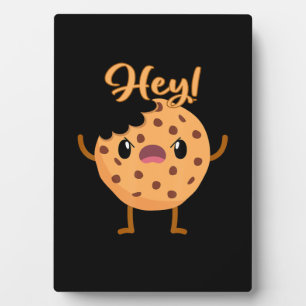 Funny Chocolate Chip Cookie a Bite out Fotoplaat