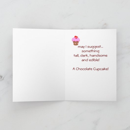 Funny Chocolate Cupcake 90e carte d'anniversaire (Intérieur)