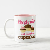 Funny Chocolate Cupcakes tandheelkundige apotheker Tweekleurige Koffiemok (Links)