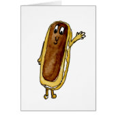 Funny Chocolate Eclair Quirky Cake Cartoon Art (Voorkant)