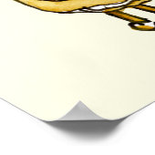 Funny Chocolate Eclair Quirky Cake Cartoon Art Poster (Hoek)