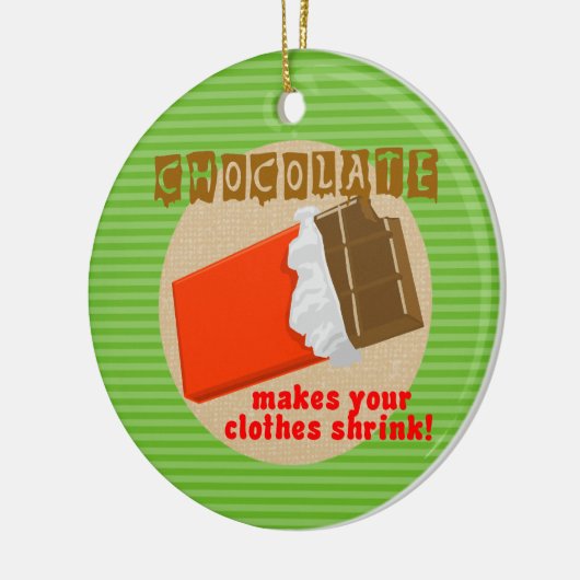 Funny Chocolate Gezegde kerstversiering Keramisch Ornament (Links)