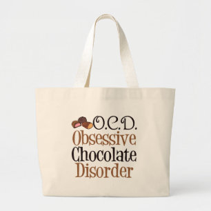Funny Chocolate Grote Tote Bag