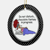 Funny Chocolate Humor kerstversiering Keramisch Ornament (Links)