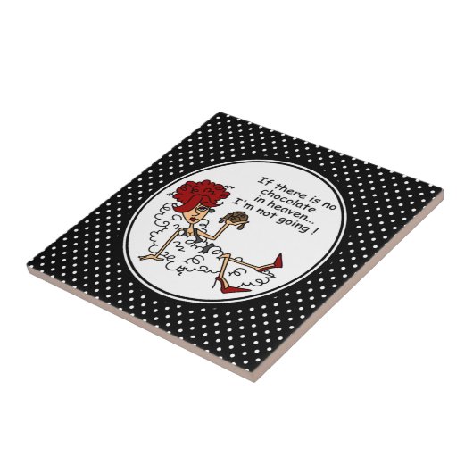 Funny Chocolate in Heaven Keepomwille Tiles Tegeltje (Zijkant)