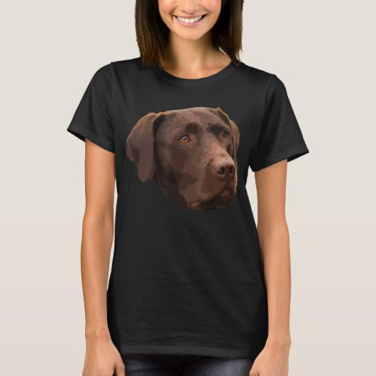 Funny Chocolate Lab T-Shirt Labrador Retriever do (Voorkant)